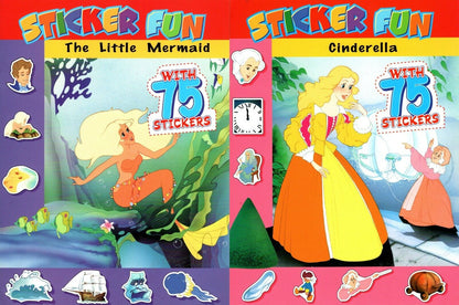 Cinderella and The Little Mermaid - Sticker Fun - Sticker Activity Book (Set of 2 Books)