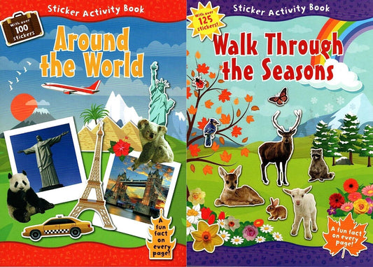 Sticker Activity Book - Walk Through The Seasons, Around The World With Stickers