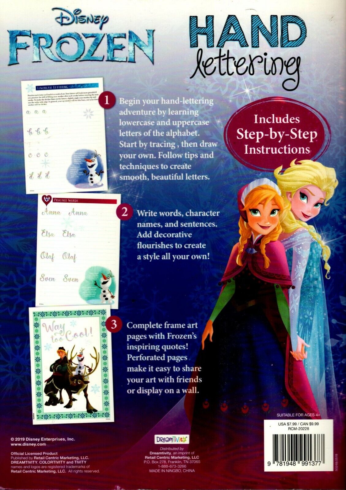 Disney Frozen - Hand Lettering & Activity & Coloring Book