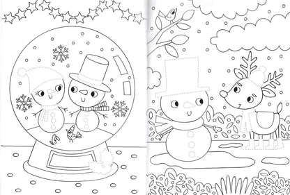 Dress Me Up - Snowman and Santa - Christmas Holiday - Activity Book Set of 2