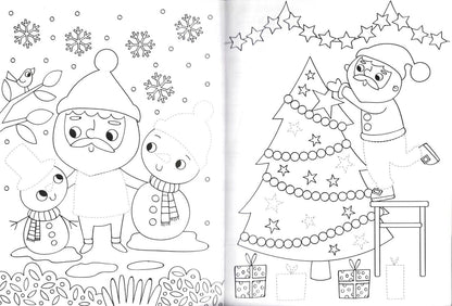 Dress Me Up - Snowman and Santa - Christmas Holiday - Activity Book Set of 2