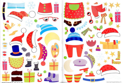 Dress Me Up - Snowman and Santa - Christmas Holiday - Activity Book Set of 2