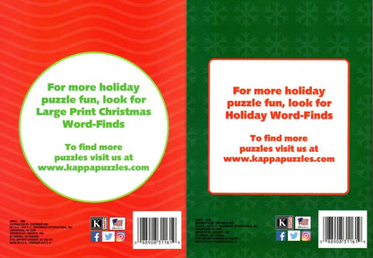 Large Print - Christmas Holiday - Word-Finds vol.15-16 (Set of 2 Books)