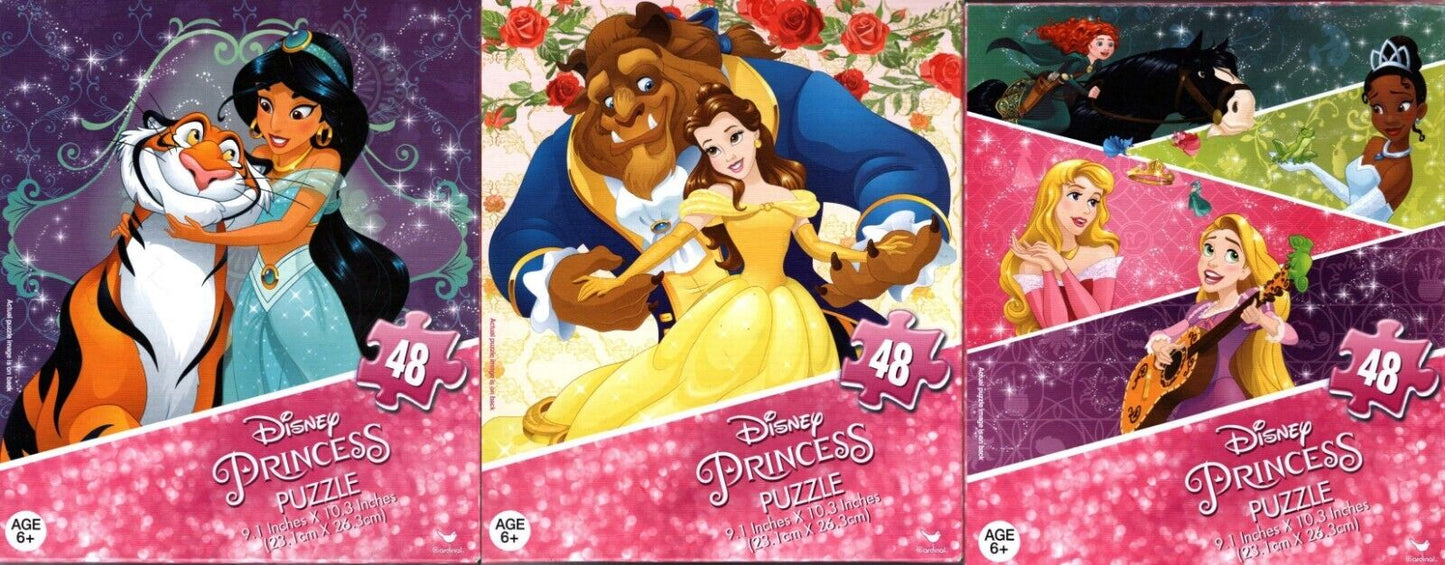 Disney Princess - 48 Pieces Jigsaw Puzzle Set of 3