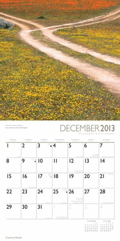 Country Roads 2013 Square 12X12 Wall Calendar (Multilingual Edition)