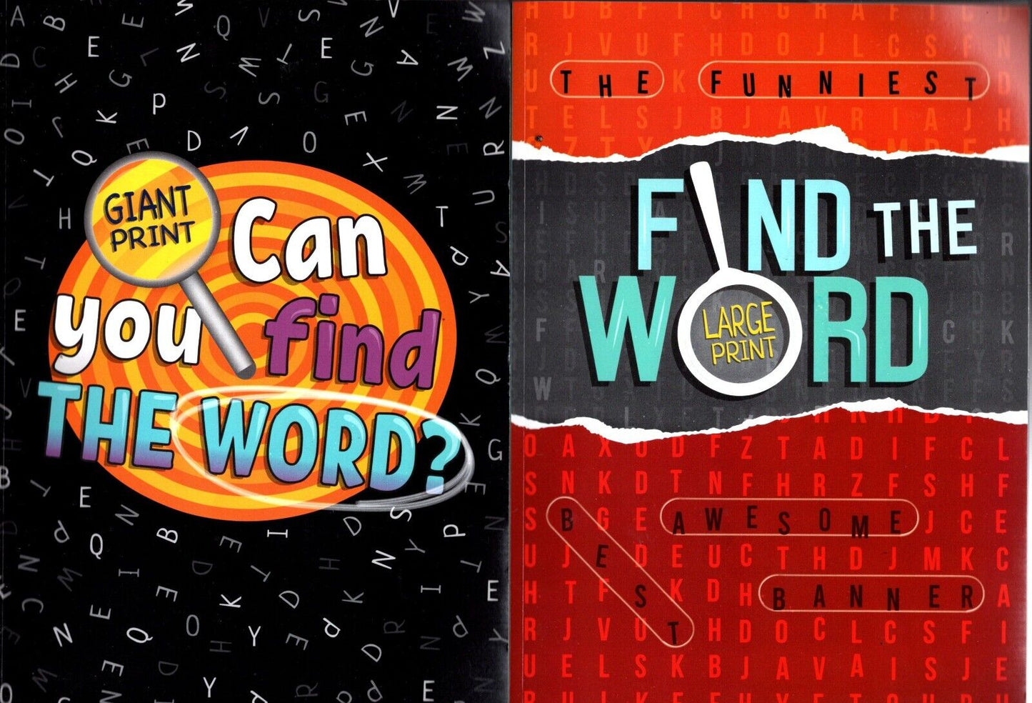 Find the Word, Can You Find Word - Giant Print, Jumbo Size (Set of 2 Books)