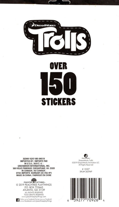 Trolls - Glitter, Puffy, Foil Stickers - Over 150 Stickers 4 Sheet Sticker Book