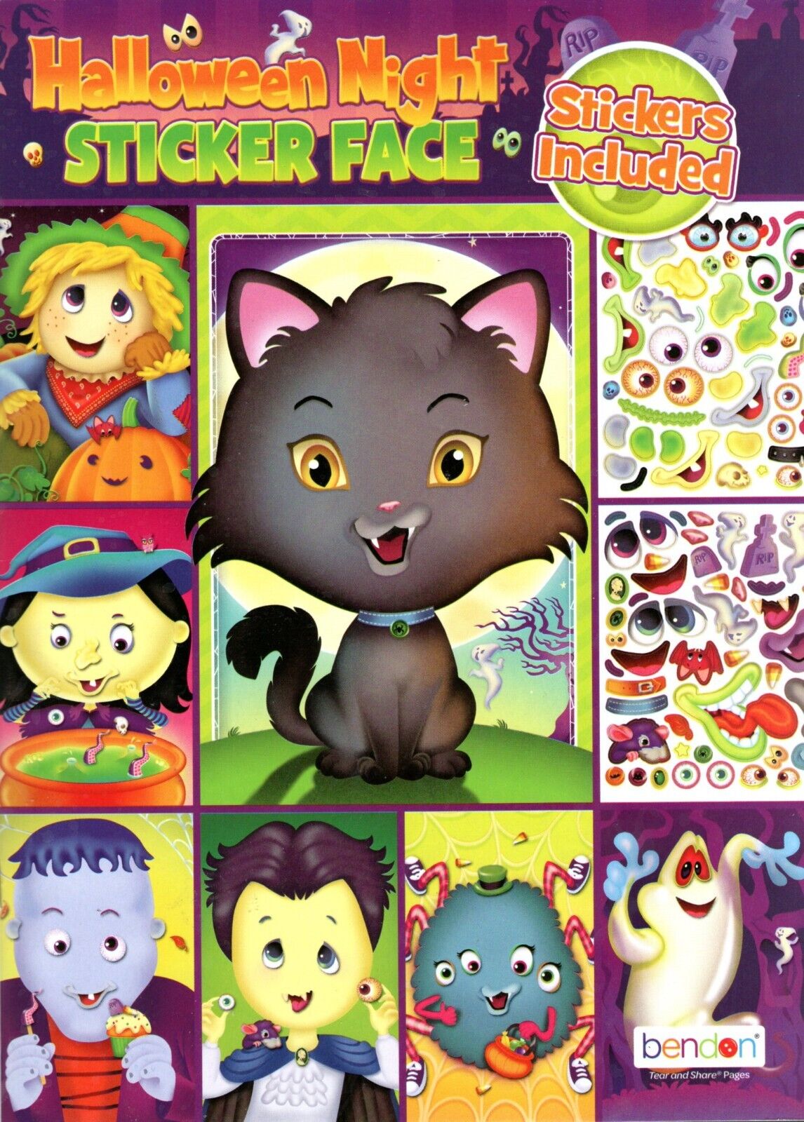 Spooky Sticker Face - Halloween Sticker Activity Book v5