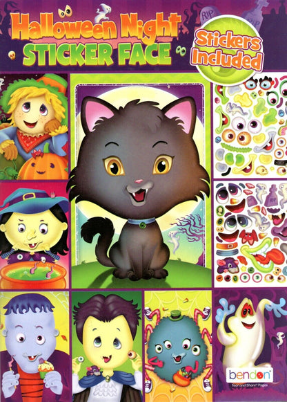 Spooky Sticker Face - Halloween Sticker Activity Book v5