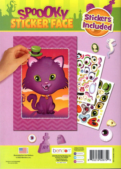 Spooky Sticker Face - Halloween Sticker Activity Book v5