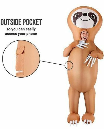 Inflatable Sloth Costume Adults Giant Animal Suit Funny Unique Fancy Dress Up