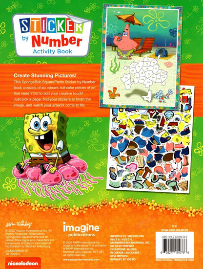 SpongeBob Squarepants - Sticker by Number Activity Book Over 140 Stickers v2