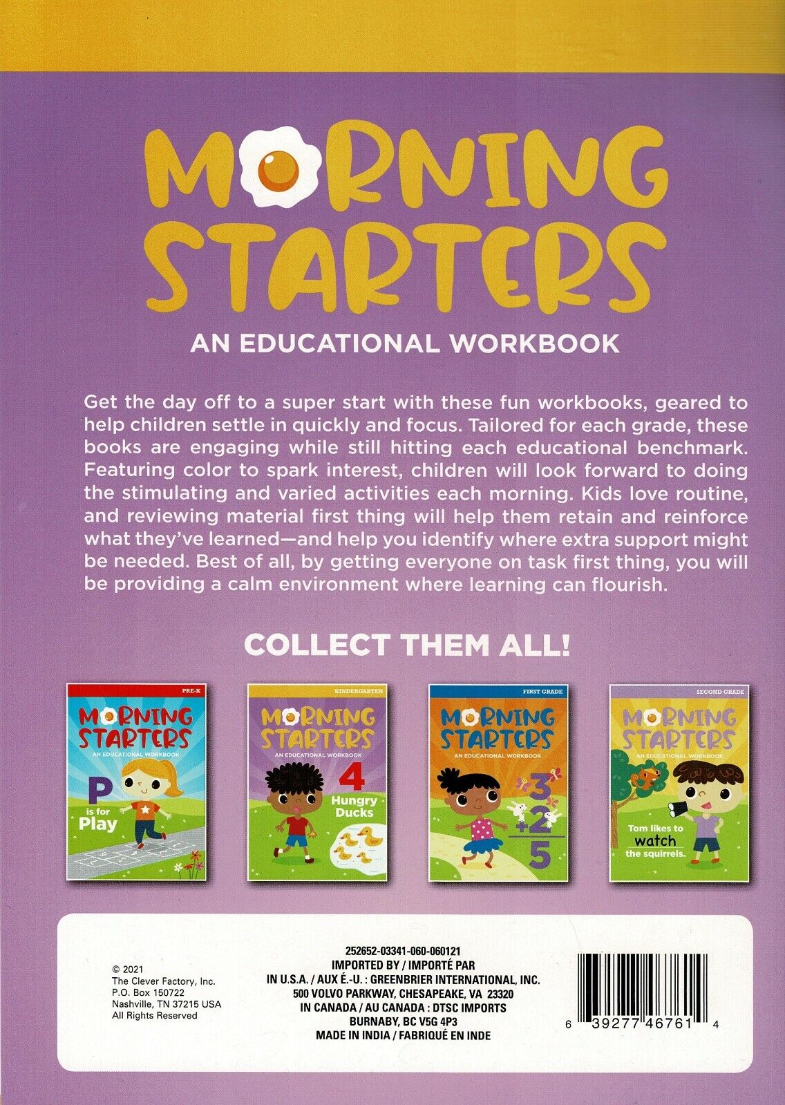 Kindergarten - Morning Starters Educational Workbooks v11