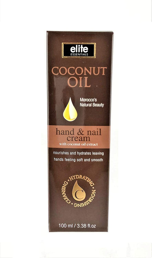 Coconut Oil Hand & Nail Cream by Elite Essentials - with Coconut Oil Extract