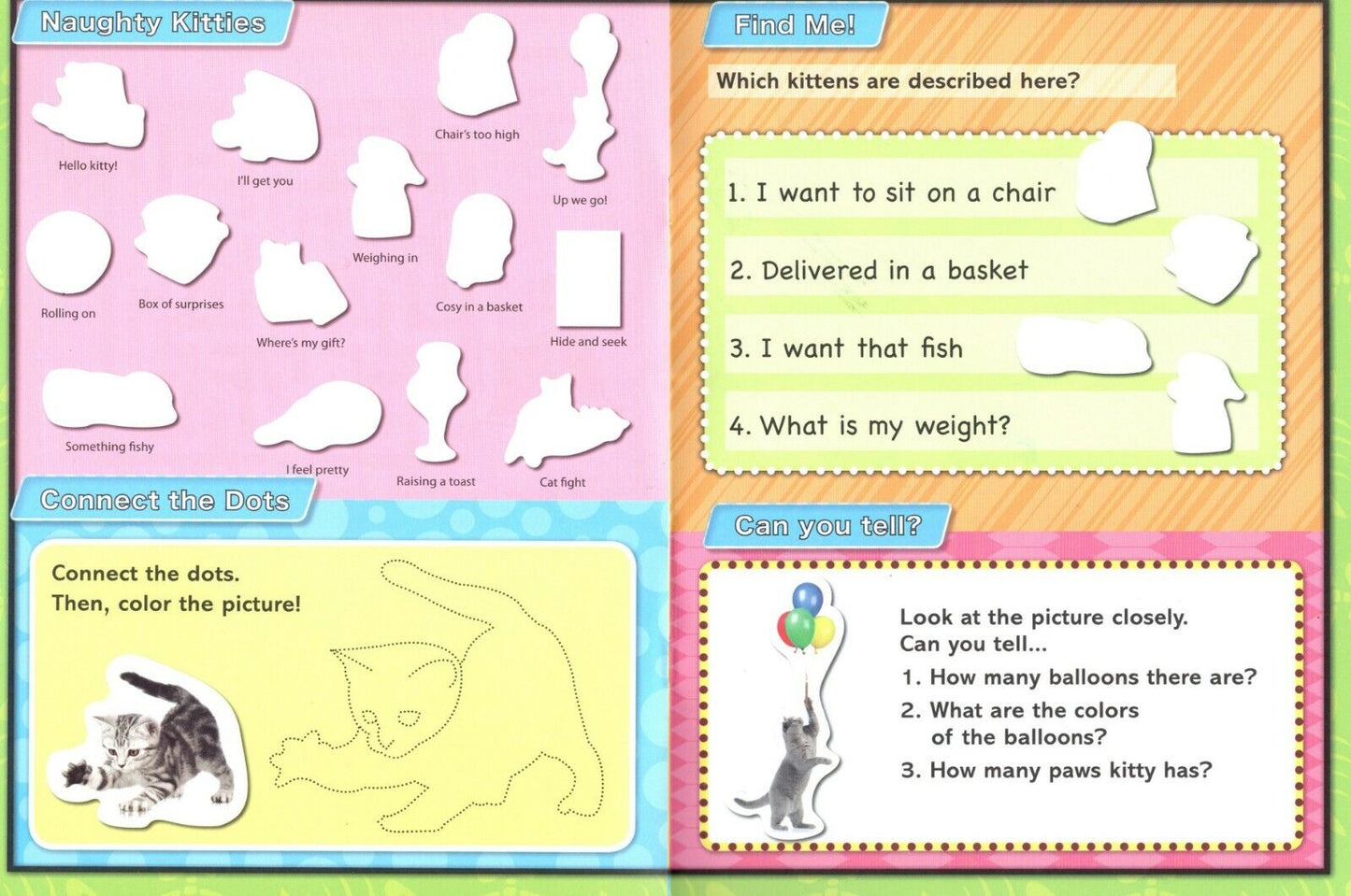 Kittens - Sticker Activity Book - More Than 100 Reusable Stickers Inside