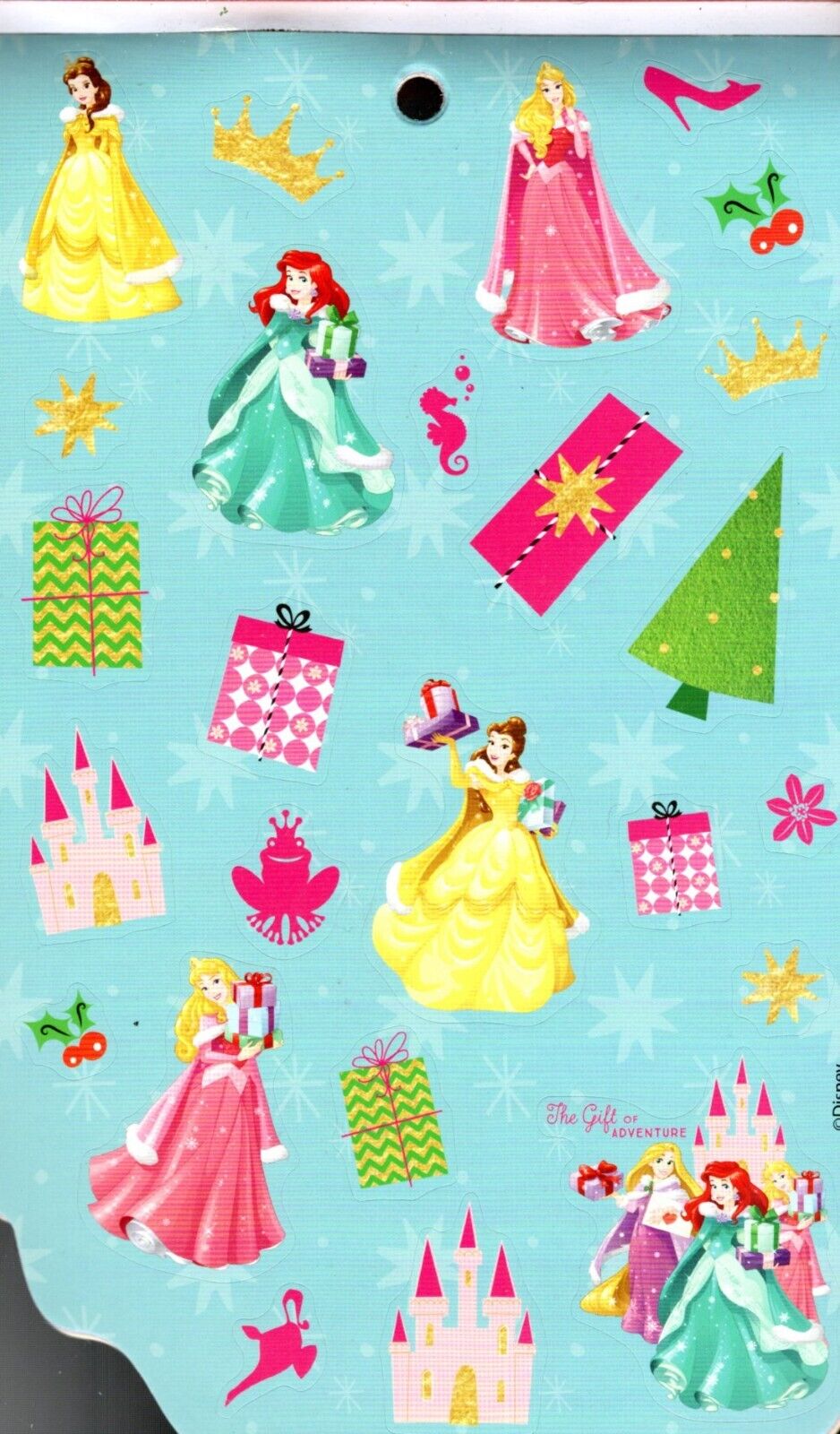 Holiday Christmas Sticker Books - Disney Princess 125 Stickers (Set of 2 Pack)