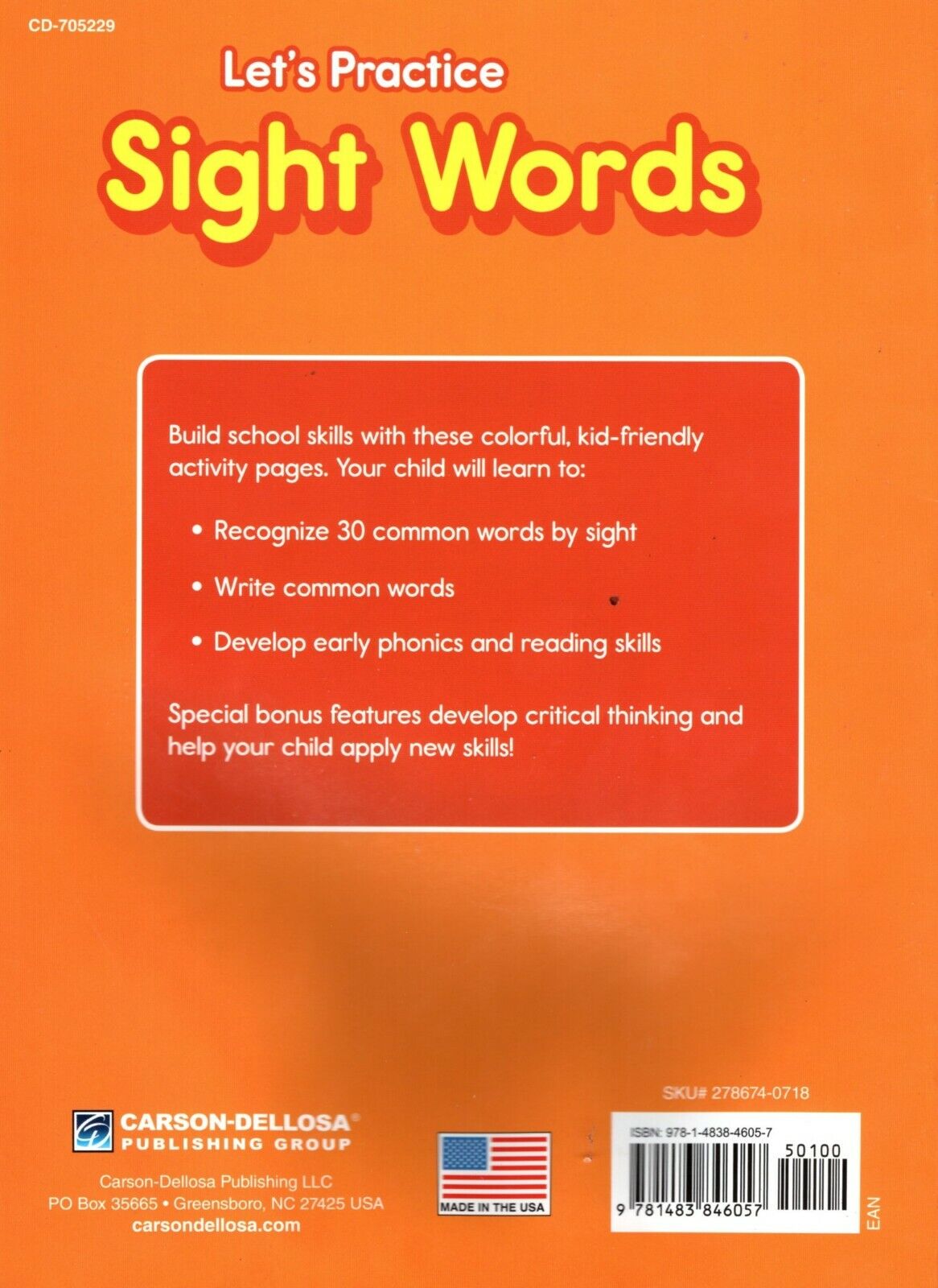 let's Practice - Sight Words - Educational Workbooks Ages 4+