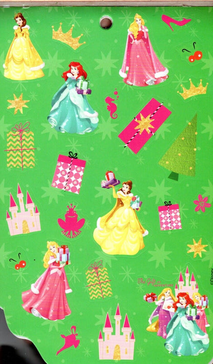 Holiday Christmas Sticker Books - Disney Princess 125 Stickers (Set of 2 Pack)