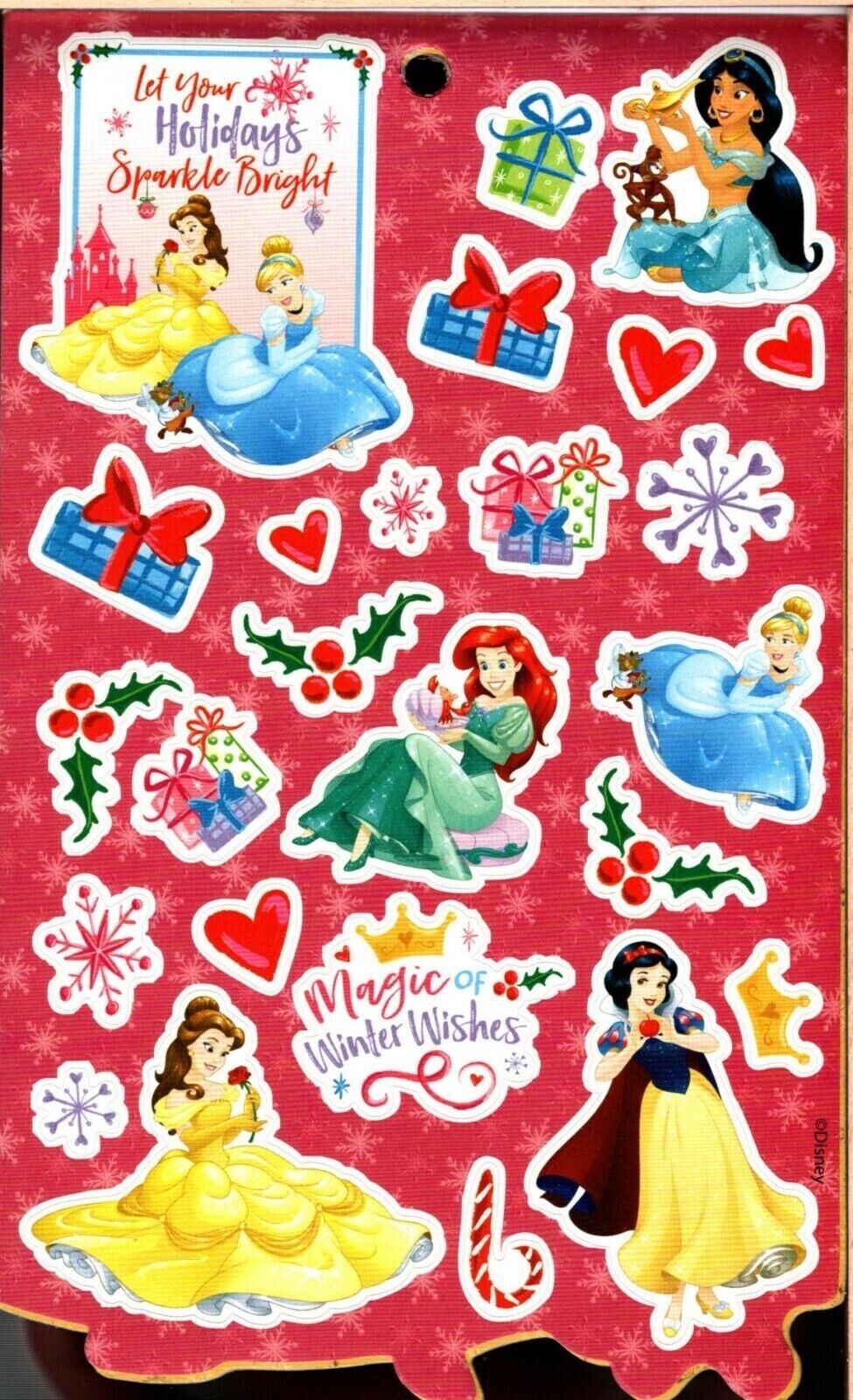 Holiday Christmas Sticker Books - Disney Princess 125 Stickers (Set of 2 Pack)