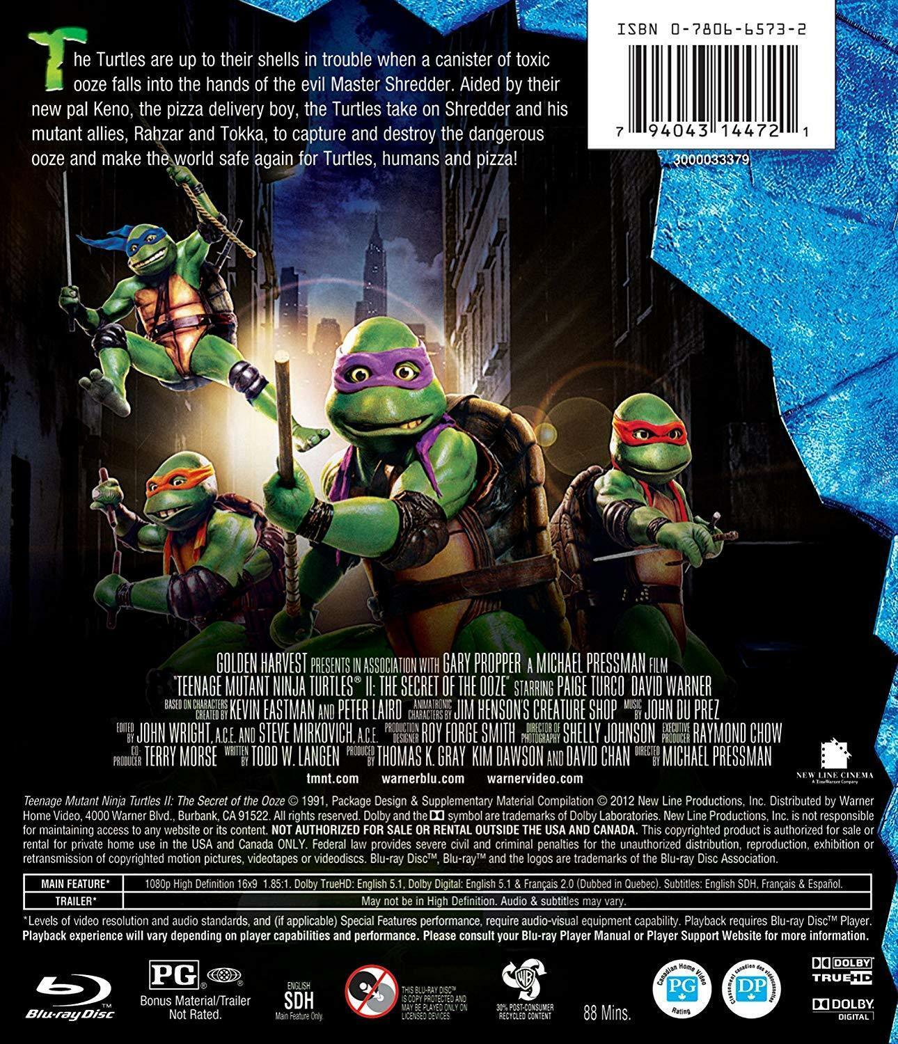 Teenage Mutant Ninja Turtles II: The Secret of the Ooze [Blu-ray] (DVD)