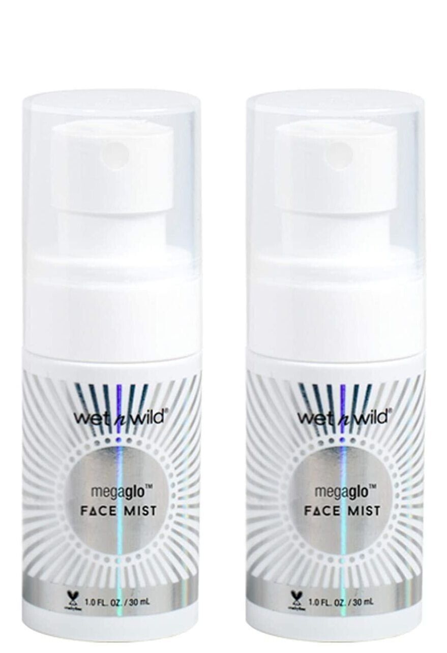 wet n wild Crystal Cavern Mega Glo Face Mist, Aura Booster, 1 Ounce (Set of 2)