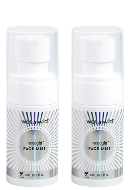 wet n wild Crystal Cavern Mega Glo Face Mist, Aura Booster, 1 Ounce (Set of 2)