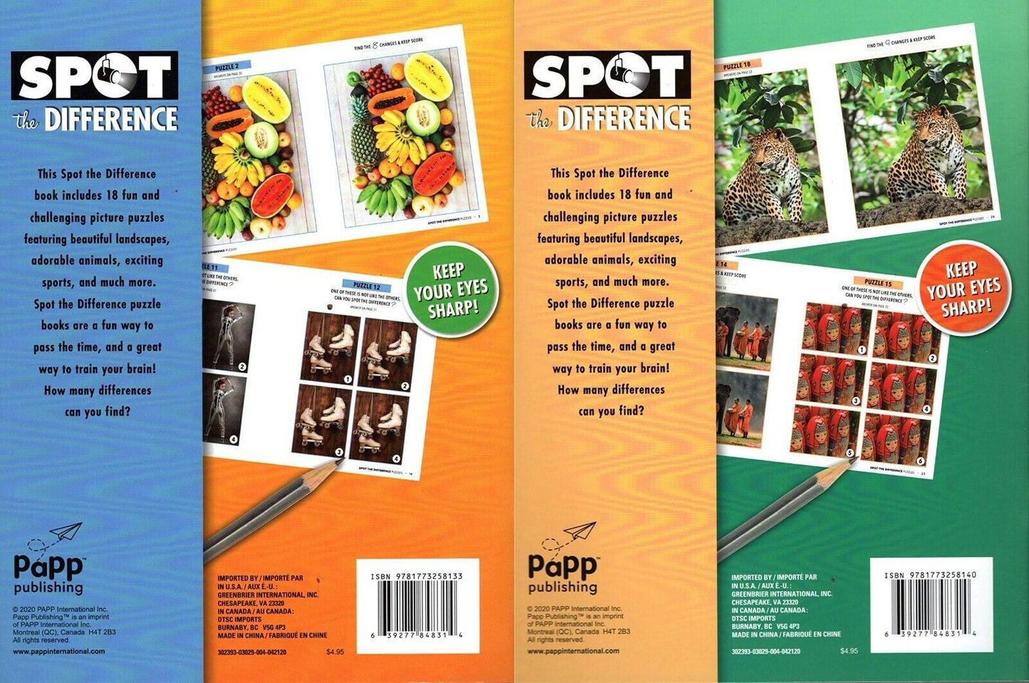 Spot the Difference - Picture Puzzles Book (Set of 2 Book) - v4