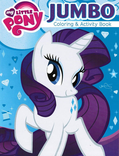 My Little Pony Jumbo Coloring & Activity Book ~ Rarity on Blue (96 Pages)