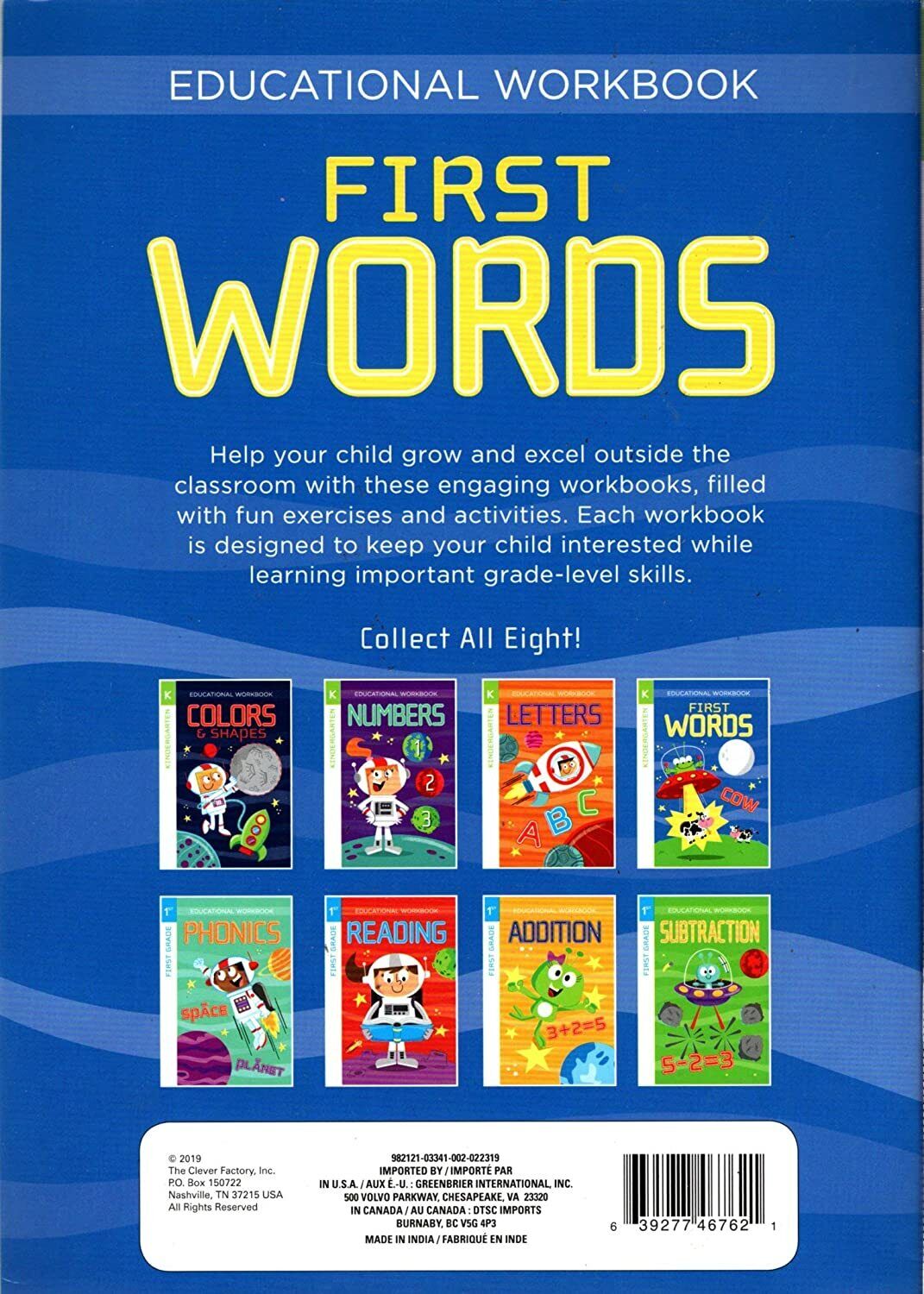 Educational Workbooks Kindergarten - (Set of 4 Books)