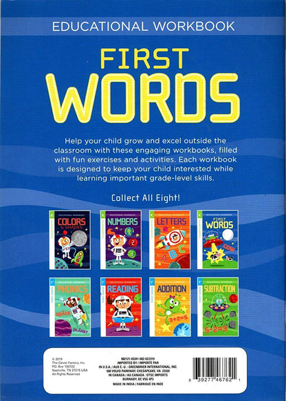 Educational Workbooks Kindergarten - (Set of 4 Books)