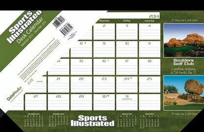 Sports Illustrated Golf Courses 2014 Desk Pad Calendar