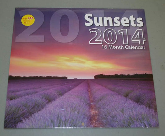 2014 ~ 16 Month Calendar 12" X 11" (Sunset Magic)