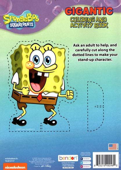 SpongeBob - Bubbly Buddies - Gigantic Coloring & Activity Book + Award Stickers