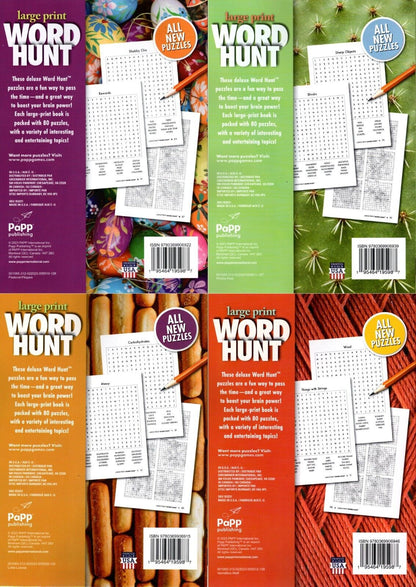 Large Print Word Hunt - All New Puzzles - Vol.125-128