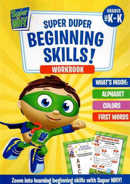 Super WHY - Super Duper - Beginning Skills! - Grades PreK-K Workbook