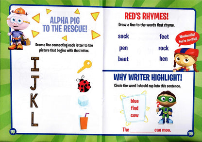 Super WHY Super Duper - Beginning Skills! - Grades PreK-K + Grades 1-2 Workbook