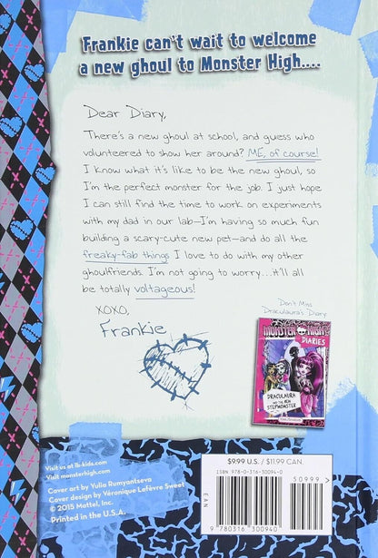 Monster High Diaries: Frankie Stein and the New Ghoul at School Hardcover Book