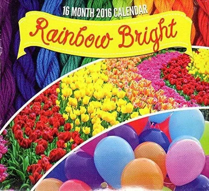 2016 16 Month Mini Wall Calendar (Rainbow Bright)