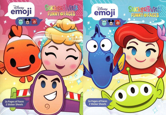 Disney Emoji - StickerTivity - Funny & Faces (Set of 2 Books) v3