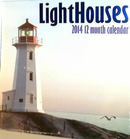 2014 12 Month Wall Calendar - Lighthouses