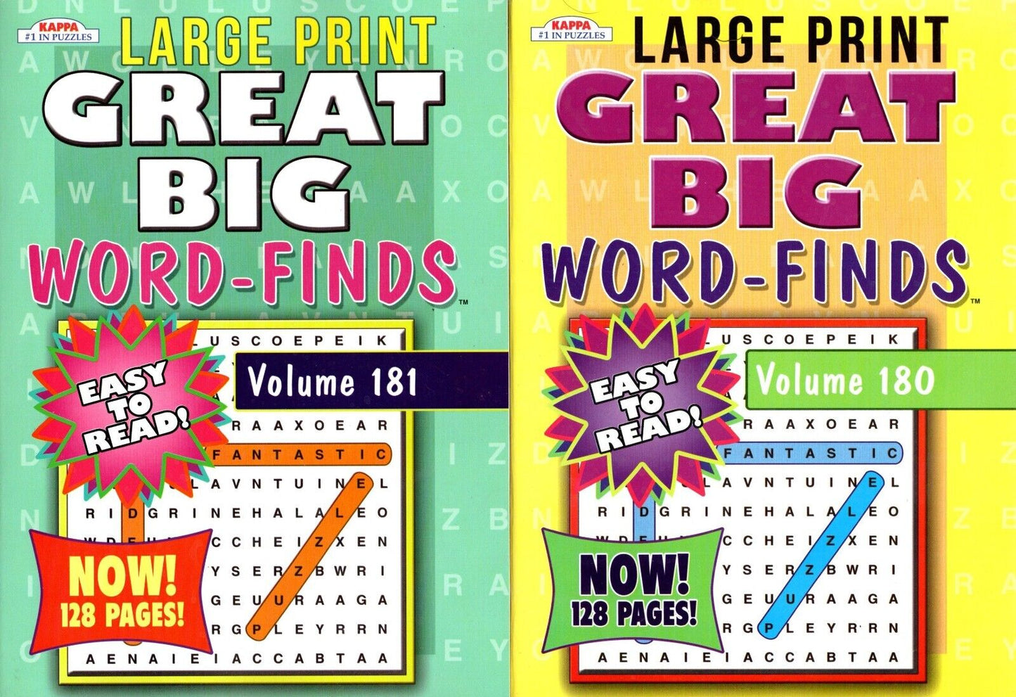 Large Print Great Big Word - Finds (All New Puzzles) - Vol.180 - 181 Now 128 Pag