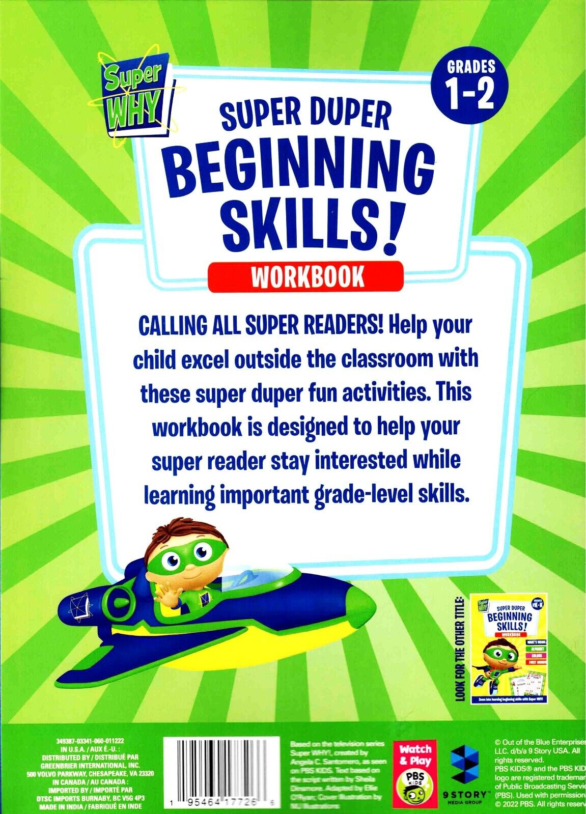 Super WHY - Super Duper - Beginning Skills! - Grades 1-2 Workbook