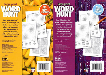 Large Print Word Hunt - All New Puzzles - Vol.123-124 (Set of 2 Books)