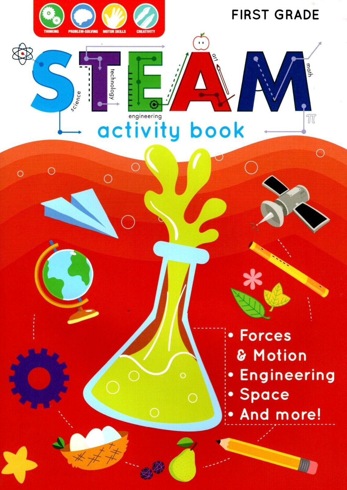 First Grade - Steam Educational Workbooks - Forces, Motion, Engineering