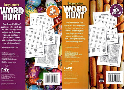 Large Print Word Hunt - All New Puzzles - Vol.125-126 (Set of 2 Books)