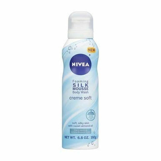 Nivea Creme Soft Foaming Silk Mousse Body Wash, Vanilla and Jasmine Blossom Set