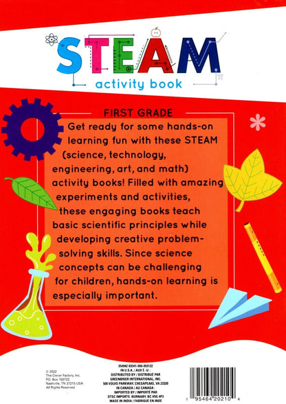 First Grade - Steam Educational Workbooks - Forces, Motion, Engineering