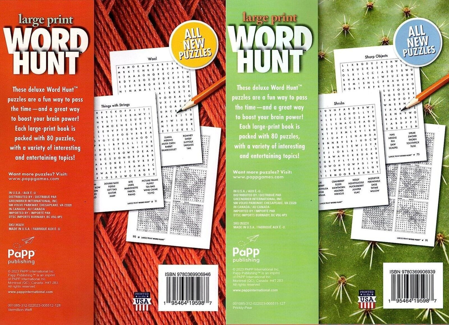 Large Print Word Hunt - All New Puzzles - Vol.127-128 (Set of 2 Books)