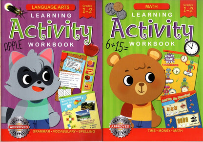 Learning Activity Workbook Grades 1-2 + Math Grades 1-2 - Teacher Approved Set