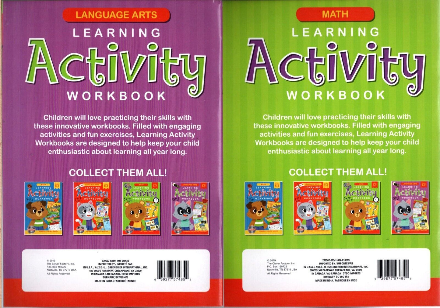 Learning Activity Workbook Grades 1-2 + Math Grades 1-2 - Teacher Approved Set